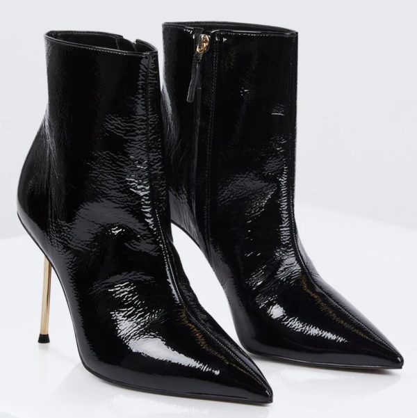 BCBG KATINA BOOT - BLACK PATENT