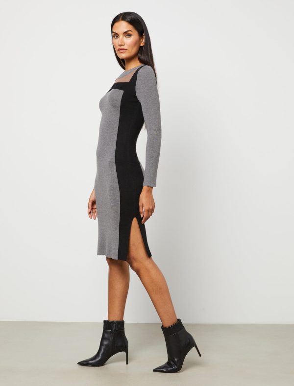 Bcbg Katrina Mock Neck Colorblock Sweater Dress - Image 3