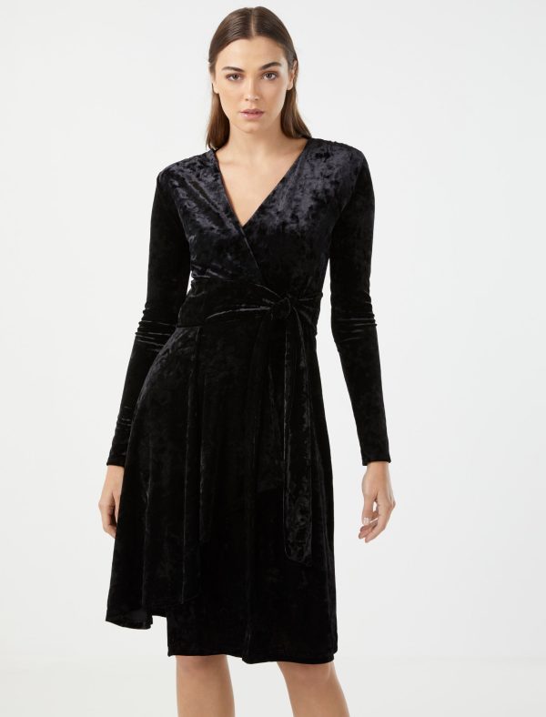 Bcbg Kayla Velvet Faux Wrap Dress - Image 2