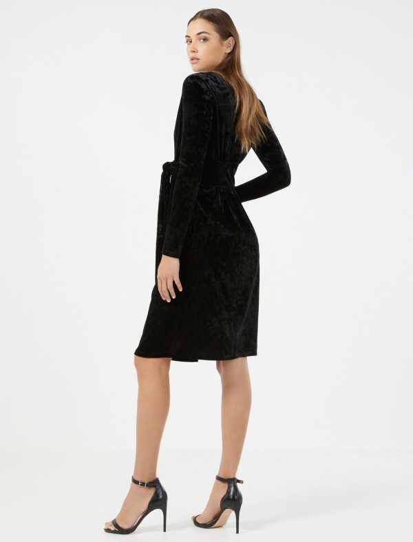 Bcbg Kayla Velvet Faux Wrap Dress - Image 4