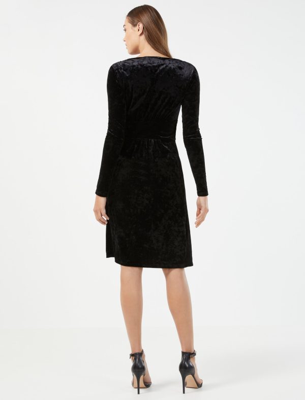 Bcbg Kayla Velvet Faux Wrap Dress - Image 5