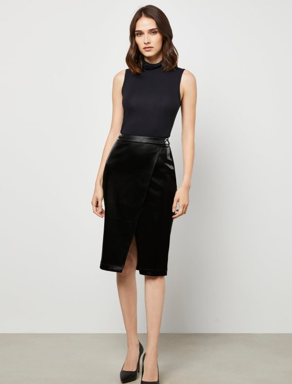 Bcbg Kerri Liquid Faux Leather Skirt - Image 2