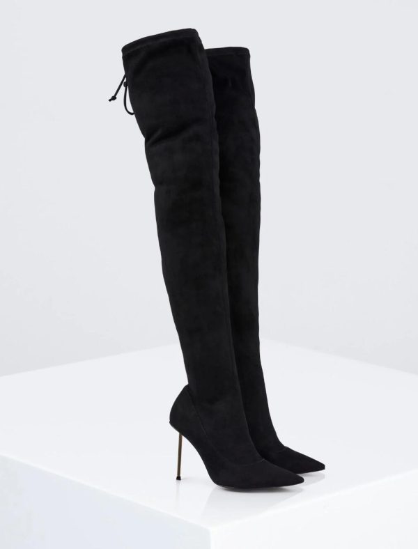 BCBG KIKI OVER-THE-KNEE BOOT - BLACK MICROSUEDE