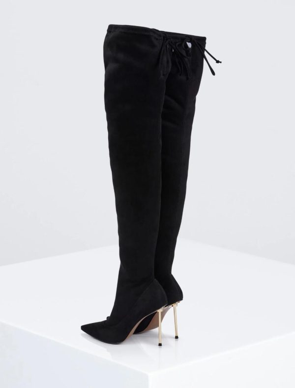 BCBG KIKI OVER-THE-KNEE BOOT - BLACK MICROSUEDE - Image 2