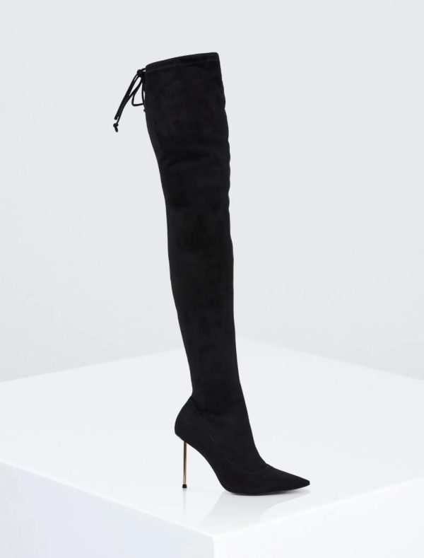 BCBG KIKI OVER-THE-KNEE BOOT - BLACK MICROSUEDE - Image 3