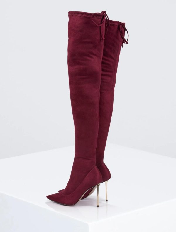 BCBG KIKI OVER-THE-KNEE BOOT - BURGUNDY - Image 2