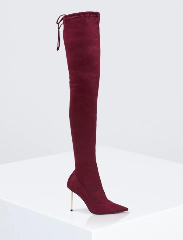 BCBG KIKI OVER-THE-KNEE BOOT - BURGUNDY - Image 3