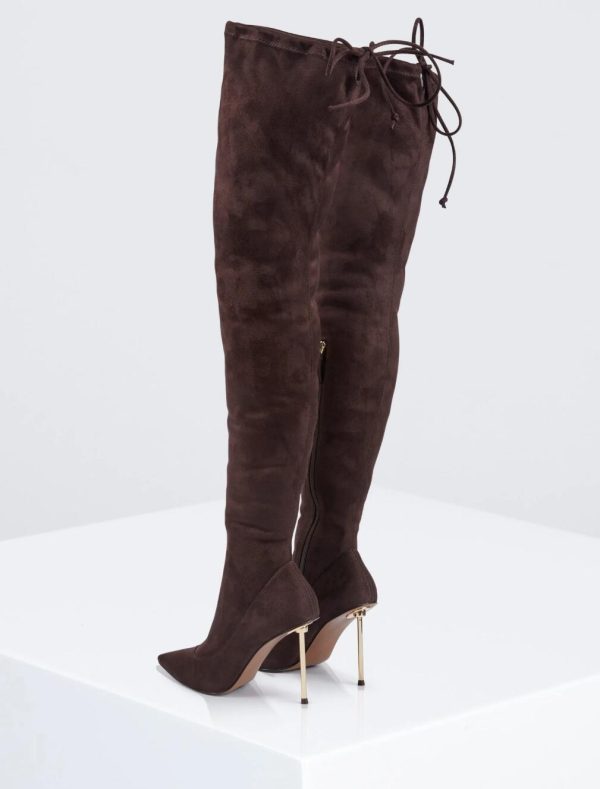 BCBG KIKI OVER-THE-KNEE BOOT - COFFEE MICROSUEDE - Image 2