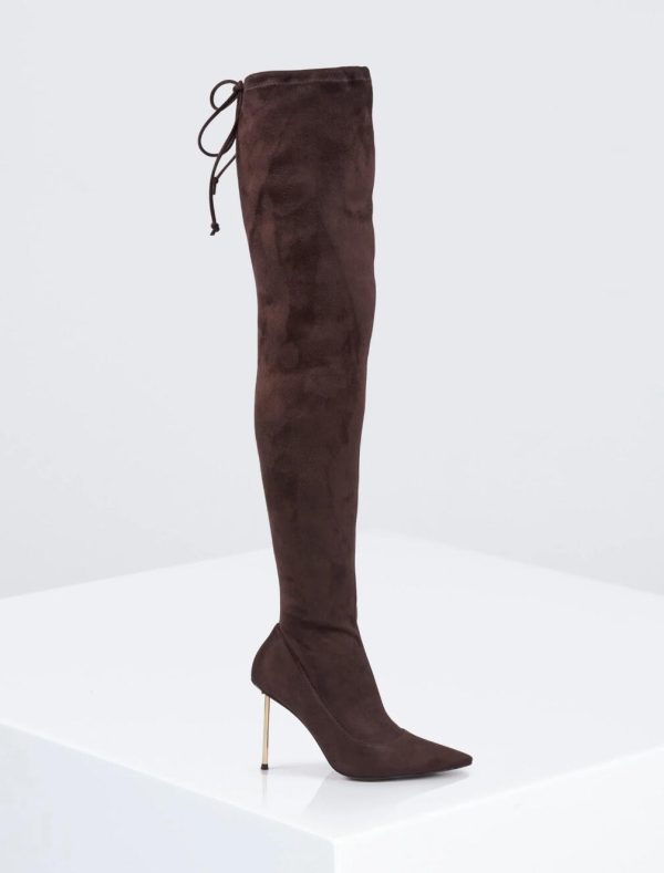 BCBG KIKI OVER-THE-KNEE BOOT - COFFEE MICROSUEDE - Image 3