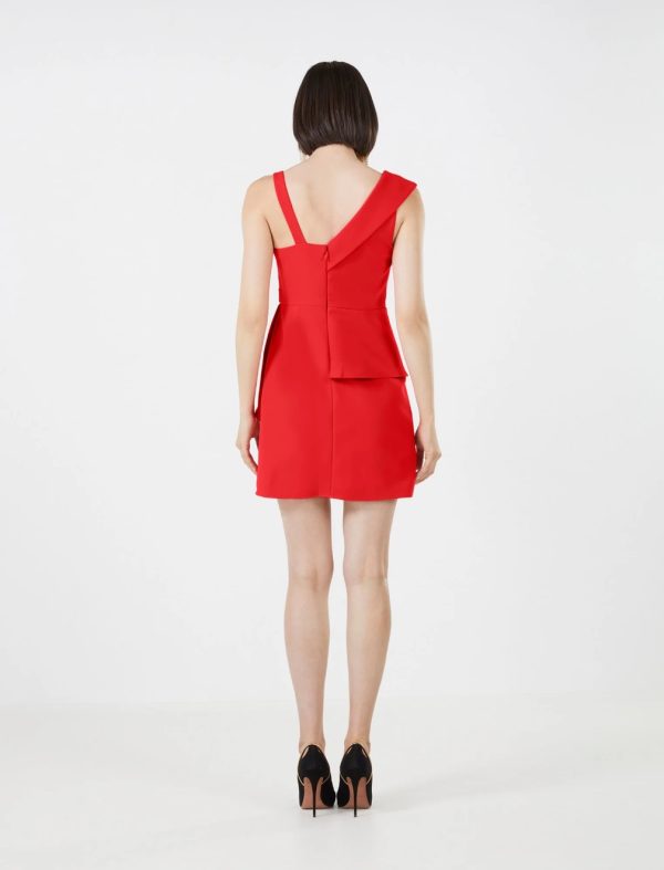 BCBG KINGSTON EVENING MINI DRESS - ROSSO - Image 4