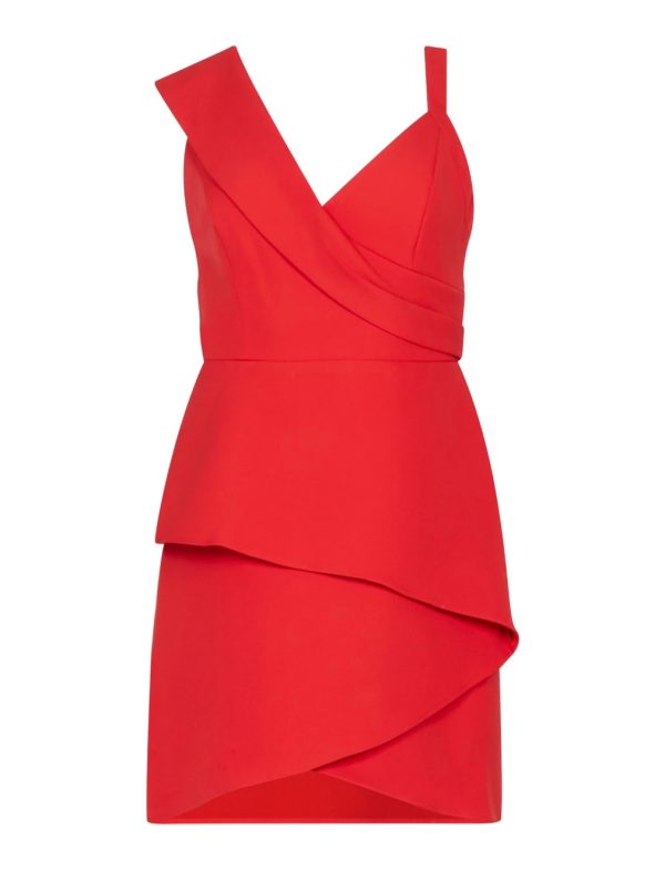 BCBG KINGSTON EVENING MINI DRESS - ROSSO - Image 5