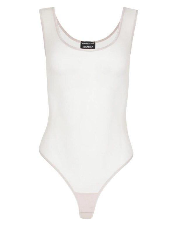 BCBG LEIGH MESH TANK BODYSUIT - BARE PINK - Image 4