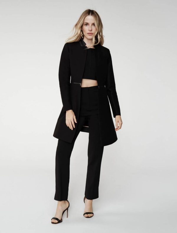 BCBG ARELIA LONG BLAZER - BLACK