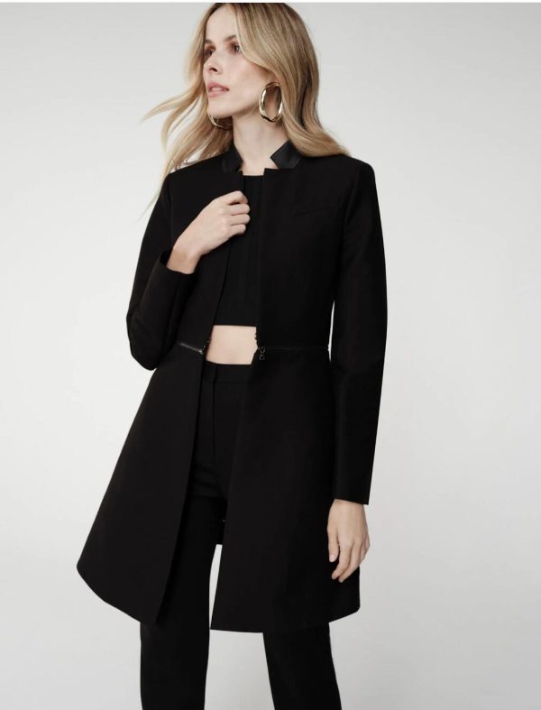 BCBG ARELIA LONG BLAZER - BLACK - Image 2