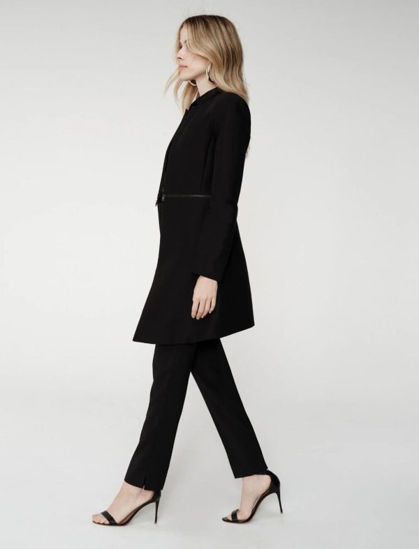 BCBG ARELIA LONG BLAZER - BLACK - Image 3