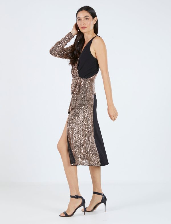 Bcbg Leslie Two-Tone Asymmetrical Dress - Image 3