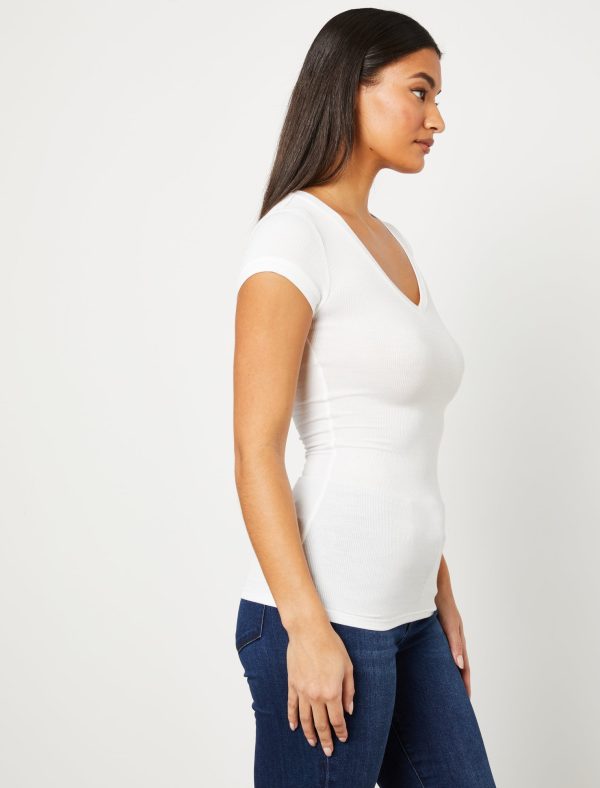 Bcbg Liana Short Sleeve V-Neck Tee - Image 3