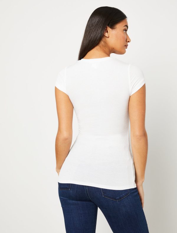 Bcbg Liana Short Sleeve V-Neck Tee - Image 4