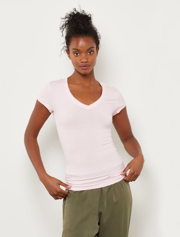 Bcbg Liana Short Sleeve V-Neck Tee - Image 35