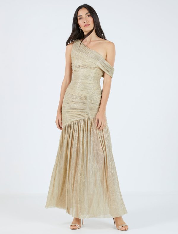 Bcbg Lillian Metallic Evening Dress