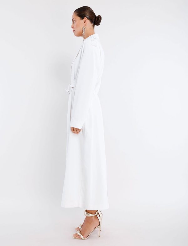 BCBG LINCOLN TRENCH COAT - OPTIC WHITE - Image 3