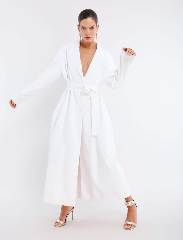 BCBG LINCOLN TRENCH COAT - OPTIC WHITE - Image 5