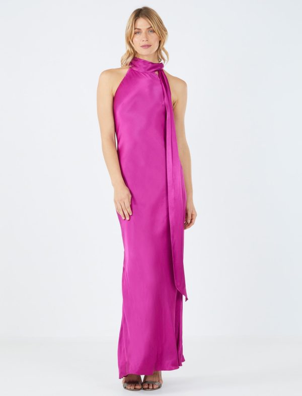 Bcbg Lisette Satin Evening Dress