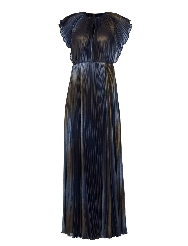 Bcbg Litte Metallic Pleat Evening Dress - Image 5