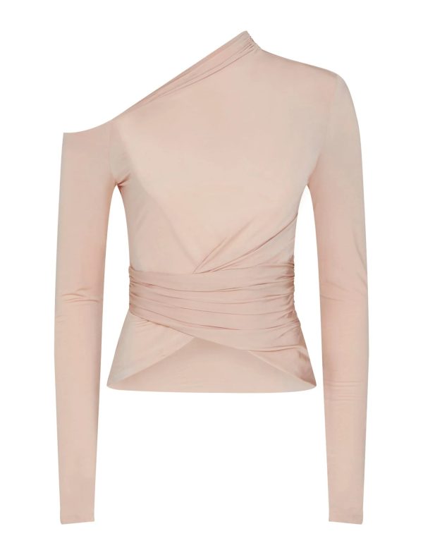 BCBG LITZI LONG SLEEVE TOP - BARE PINK - Image 6