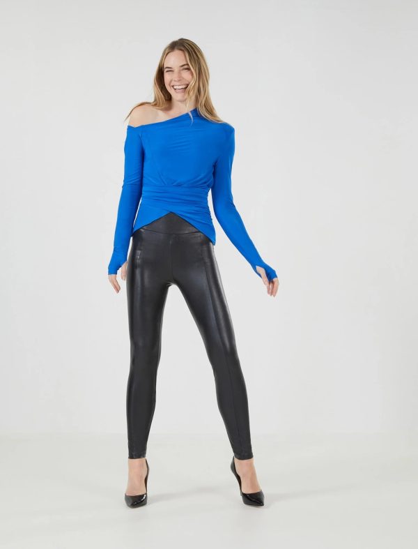 BCBG LITZI LONG SLEEVE TOP - PRINCESS BLUE