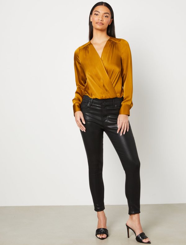 Bcbg Long Sleeve Surplice Wrap Bodysuit - Image 11