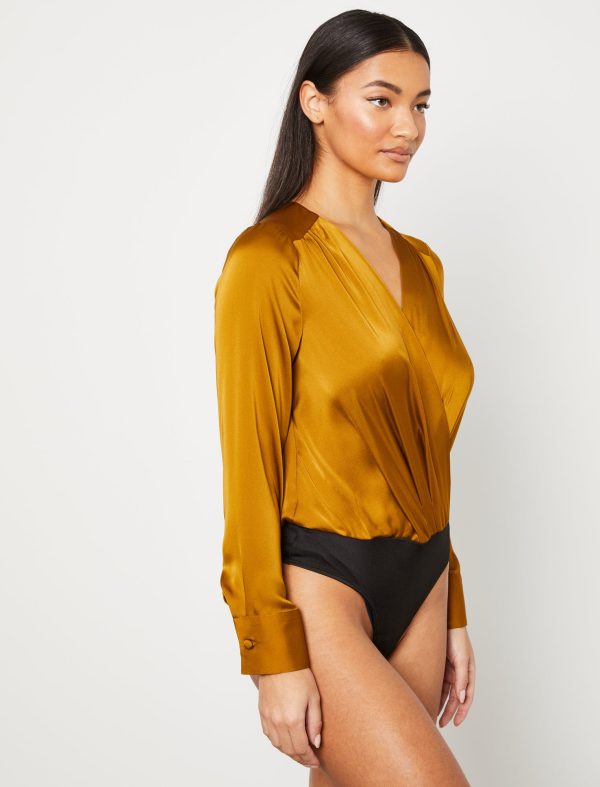 Bcbg Long Sleeve Surplice Wrap Bodysuit - Image 15