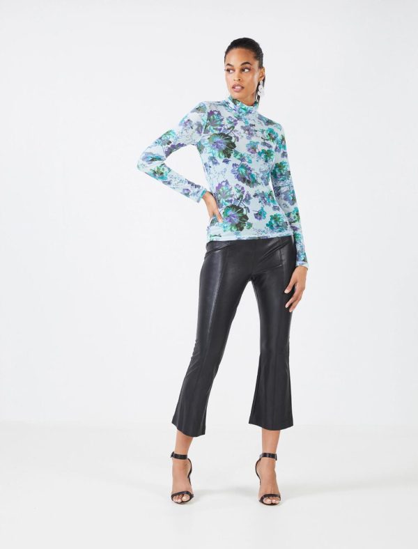 BCBG LONG SLEEVE TURTLENECK TOP - MULTI - Image 2