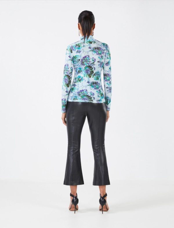 BCBG LONG SLEEVE TURTLENECK TOP - MULTI - Image 4