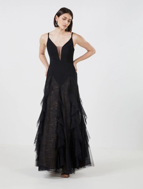 BCBG LORRAINE EVENING GOWN - BLACK - Image 4