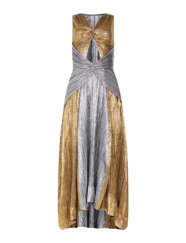 BCBG LORZO TWO-TONE METALLIC EVENING DRESS - GOLD - Image 5