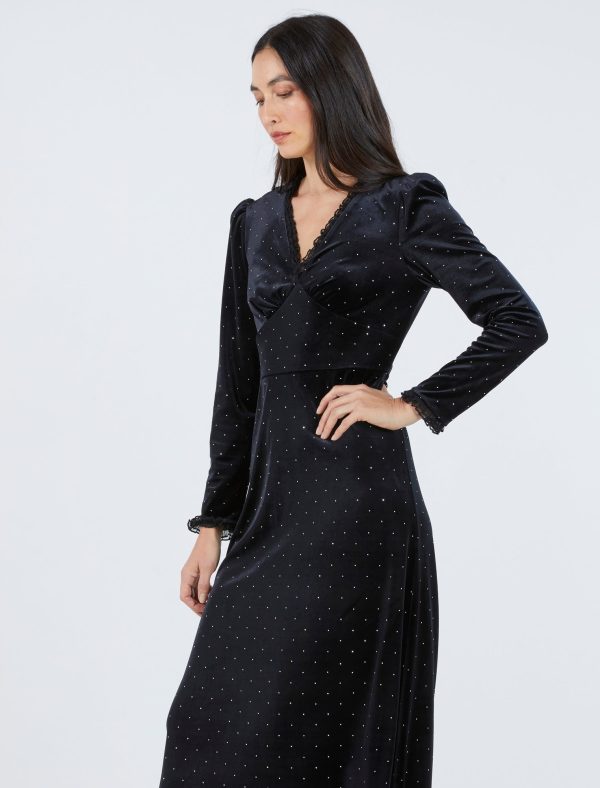 Bcbg Lucia Studded Velvet Dress - Image 2