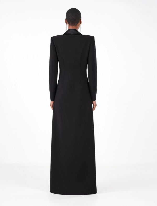 BCBG LUCIANO TUXEDO GOWN - BLACK - Image 5