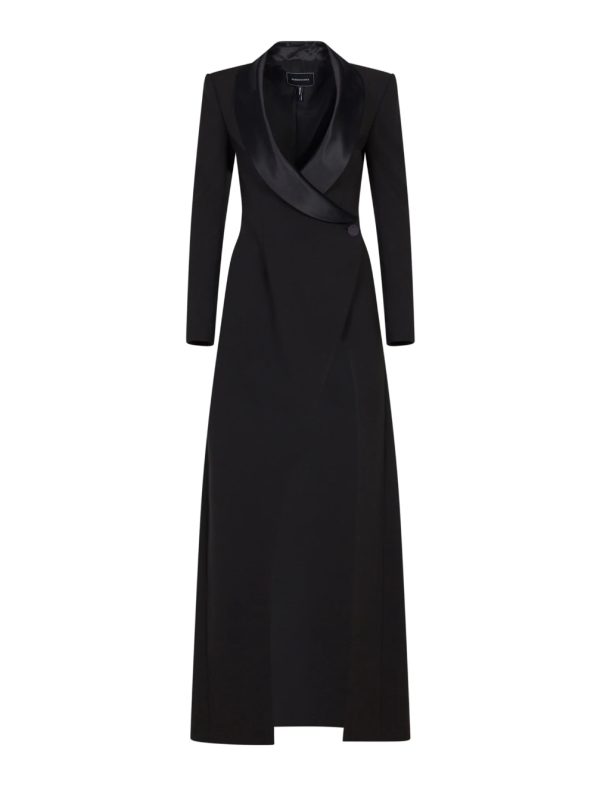 BCBG LUCIANO TUXEDO GOWN - BLACK - Image 6