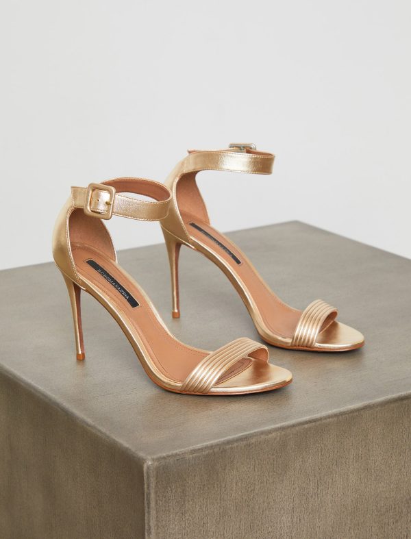 Bcbg Lucy Metallic Sandal Heel