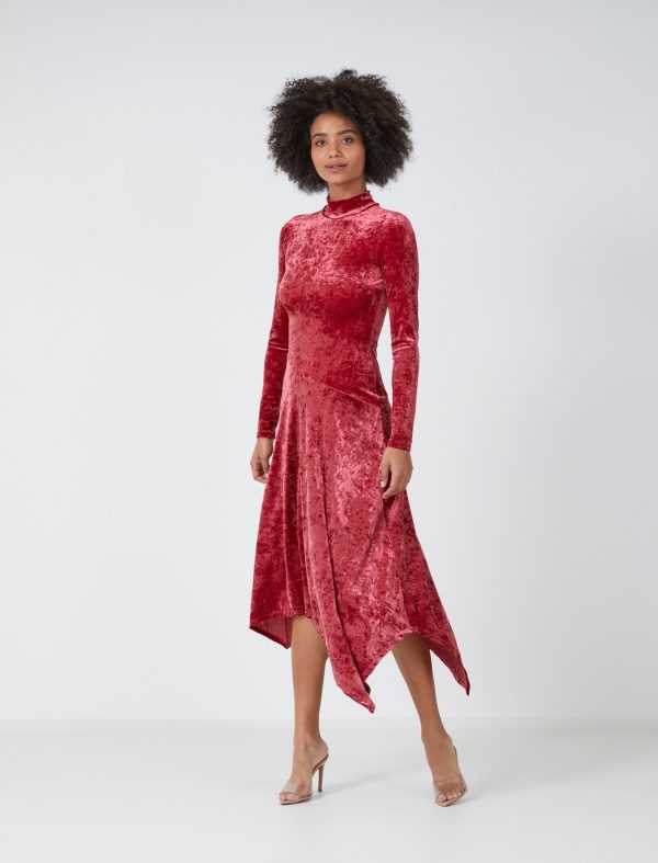 Bcbg Maeve Velvet Midi Dress