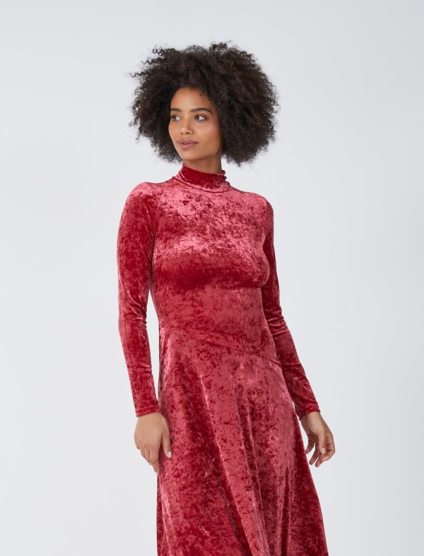 Bcbg Maeve Velvet Midi Dress - Image 3