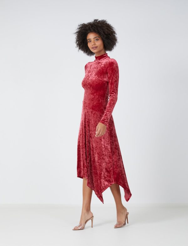 Bcbg Maeve Velvet Midi Dress - Image 4