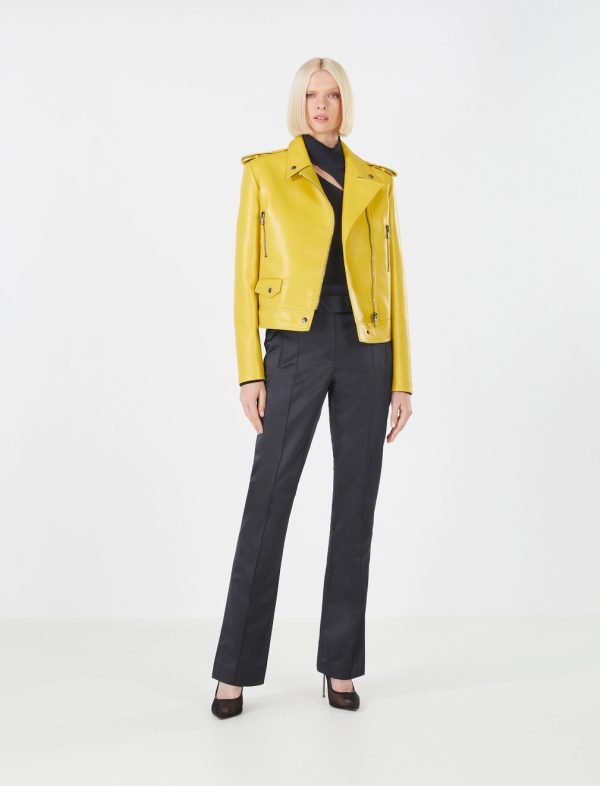 BCBG MAGGIA FAUX LEATHER JACKET - HOT SPOT