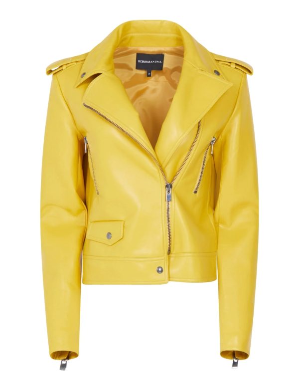 BCBG MAGGIA FAUX LEATHER JACKET - HOT SPOT - Image 5