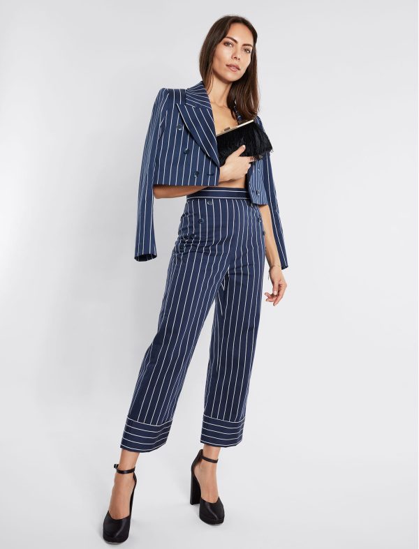 BCBG MARGET PANTS - SAILOR PINSTRIPE - Image 7