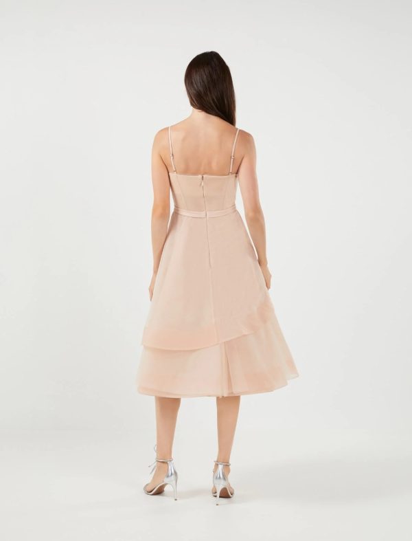 BCBG MARIAN BUSTIER EVENING DRESS - BARE PINK - Image 3