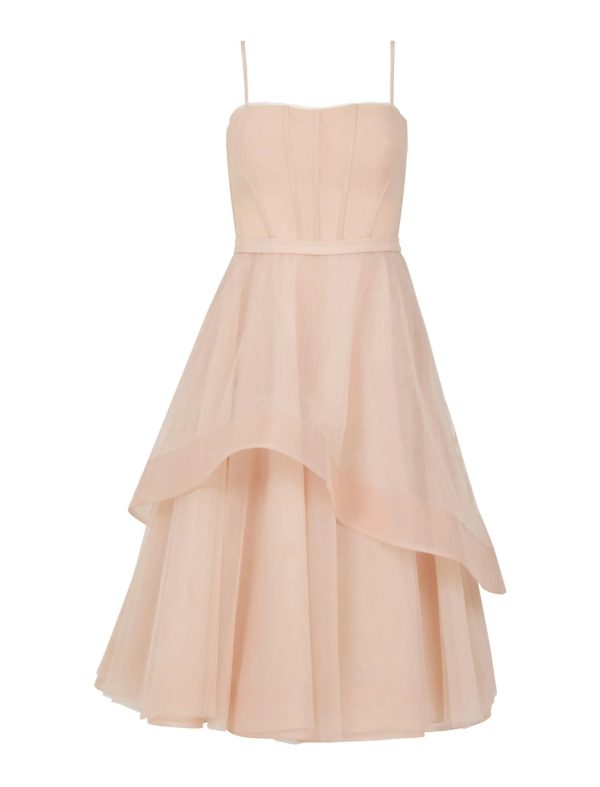 BCBG MARIAN BUSTIER EVENING DRESS - BARE PINK - Image 4