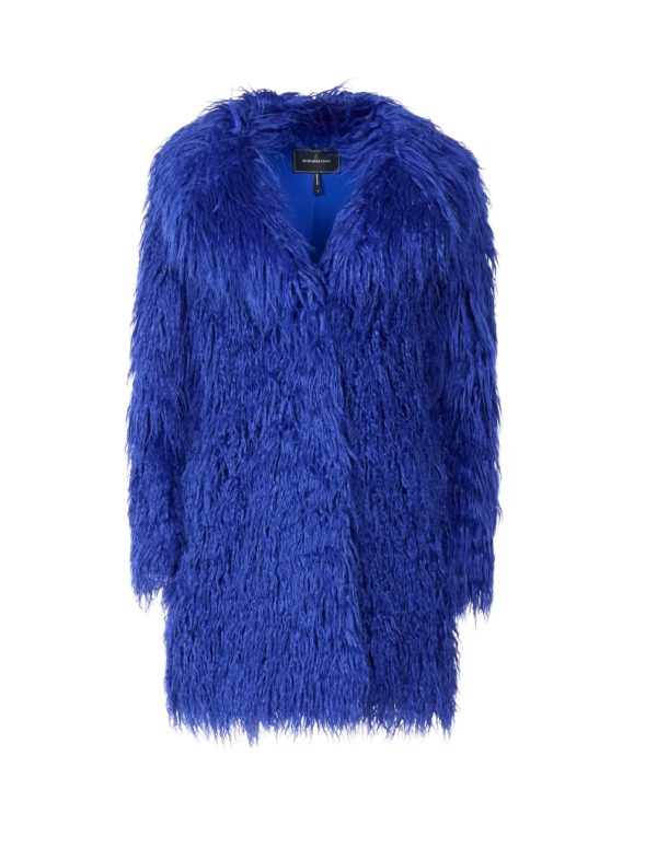 BCBG ARTIC FAUX FUR COAT - SPECTRUM BLUE - Image 5