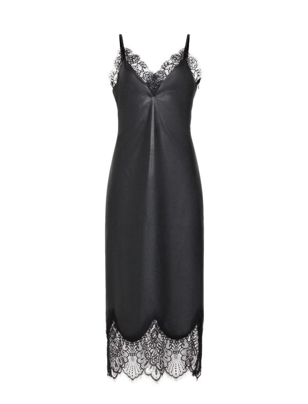 BCBG MARTINA LACE TRIM DRESS - BLACK BEAUTY - Image 4